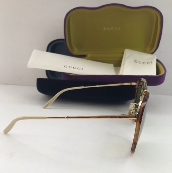New Authentic Gucci Aviator Sunglasses Tortoise GG0672S Havana - Picture 11 of 16